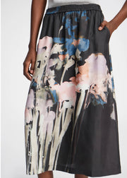MUNTHE PRINTED SILK SKIRT