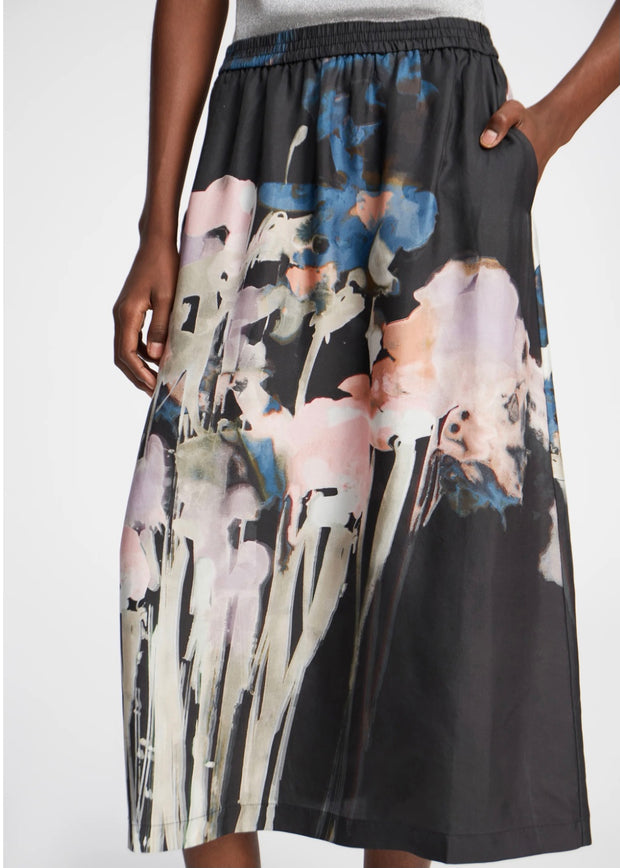 MUNTHE PRINTED SILK SKIRT