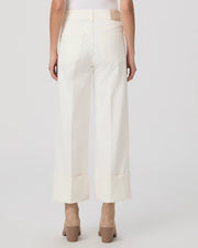 PAIGE SASHA ANKLE WIDE LEG JEAN - ECRU