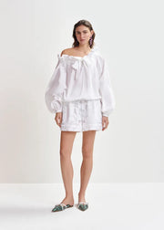 ESSENTIEL ANTWERP WHITE LACE SHORTS
