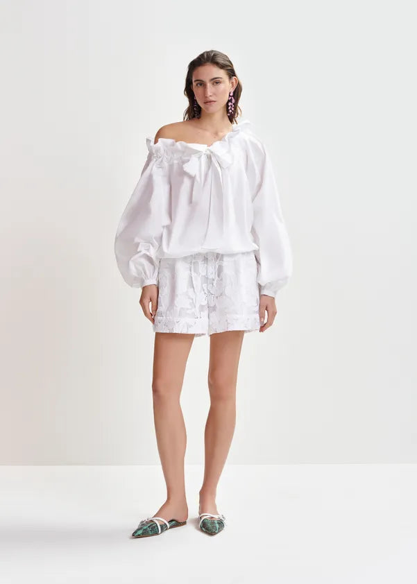 ESSENTIEL ANTWERP WHITE LACE SHORTS