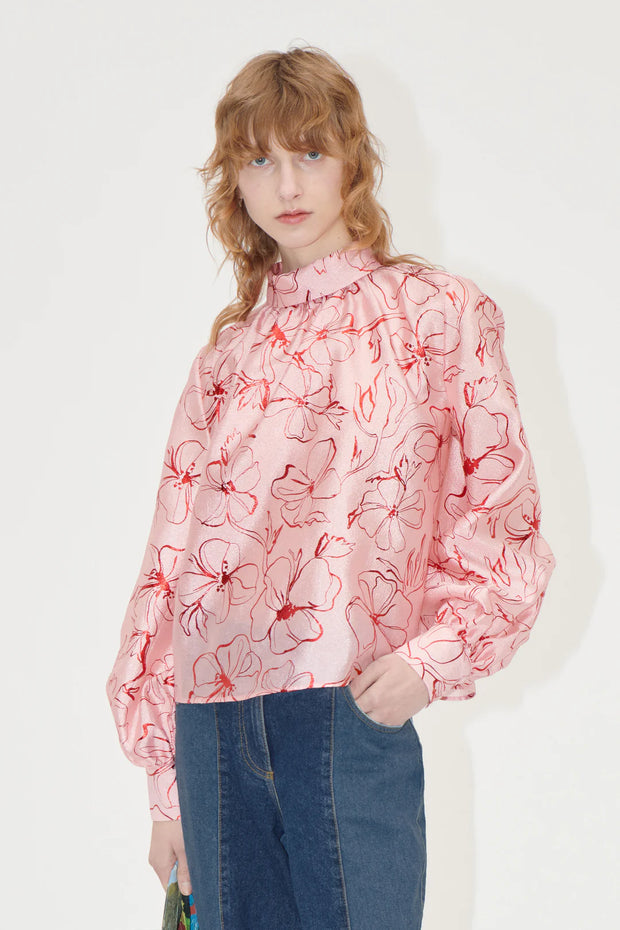 STINE GOYA PINK PATTERN BLOUSE