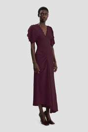 VICTORIA BECKHAM ROULEAUX MIDI DRESS