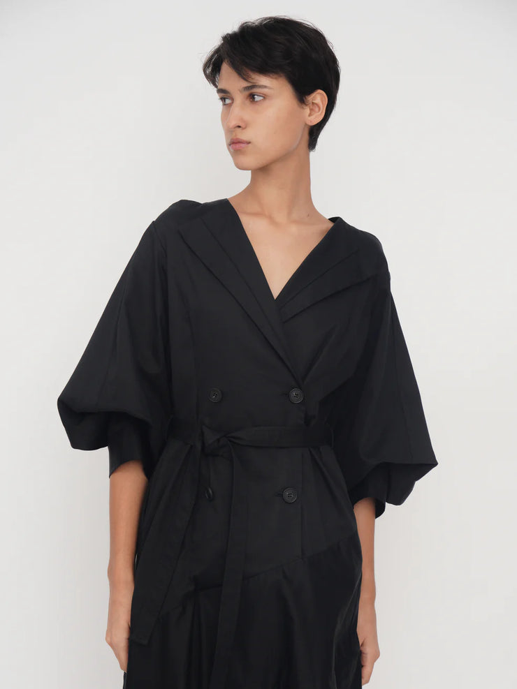 EUDON CHOI ALEXANDRA TAILORED DRESS - BLACK