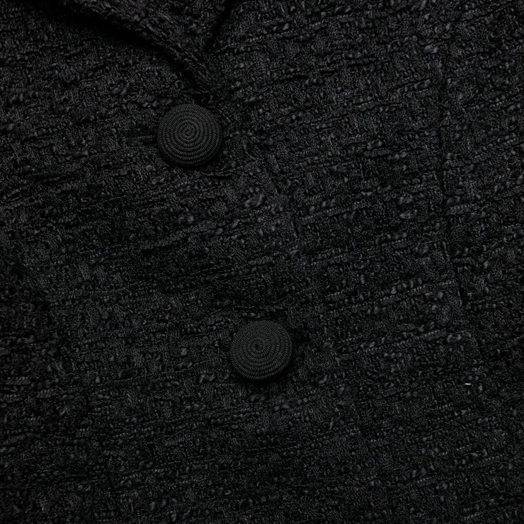 SELF PORTRAIT BLACK BOUCLE JACKET