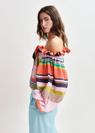 ESSENTIEL ANTWERP COTTON STRIPE TOP