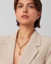 JENNY BIRD PUFFY HEART NECKLACE - GOLD