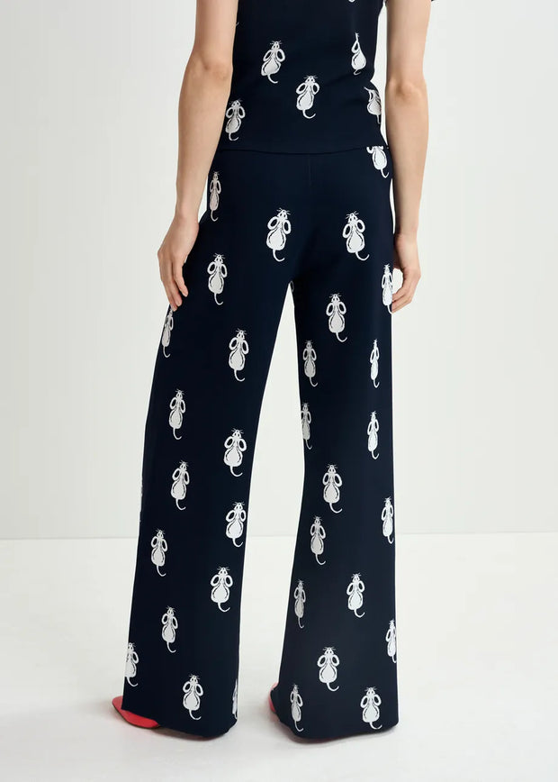 ESSENTIEL ANTWERP NAVY KNITTED PANTS