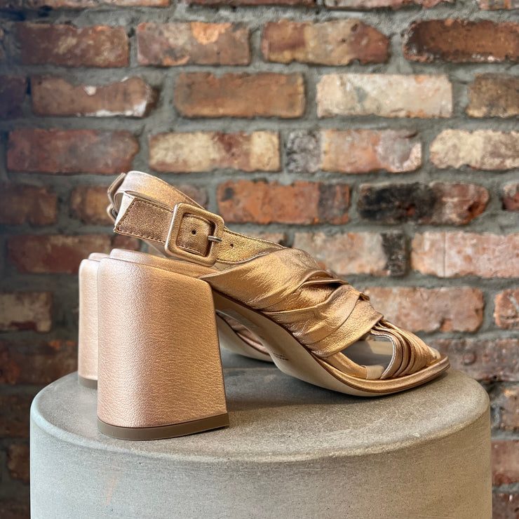 LORENZO MASIERO ROSE GOLD SANDALS