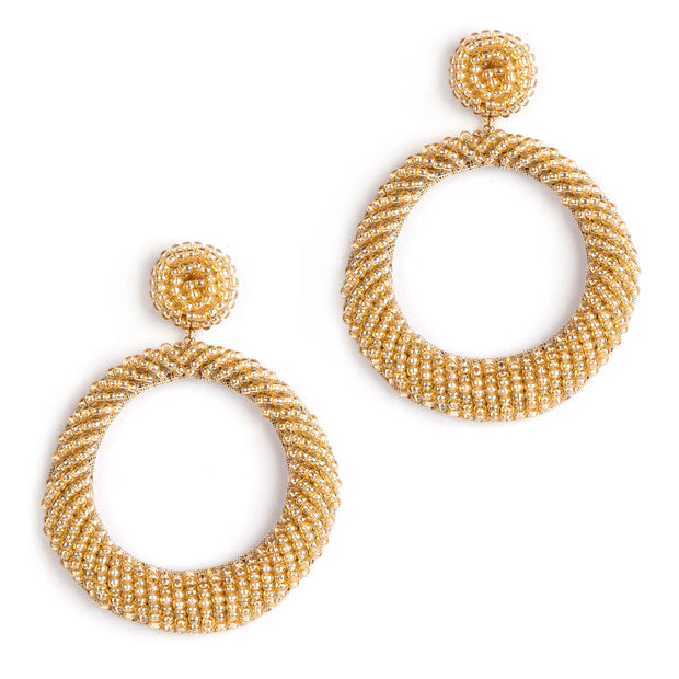 DEEPA GURNANI CHAMPAGNE HOOPS