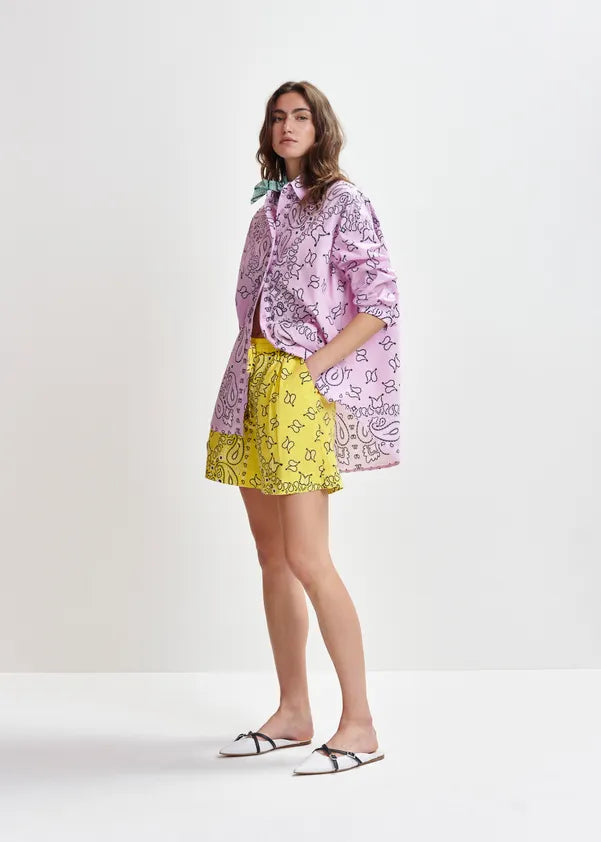 ESSENTIEL ANTWERP BANDANA PRINT OVERSIZED COTTON SHIRT
