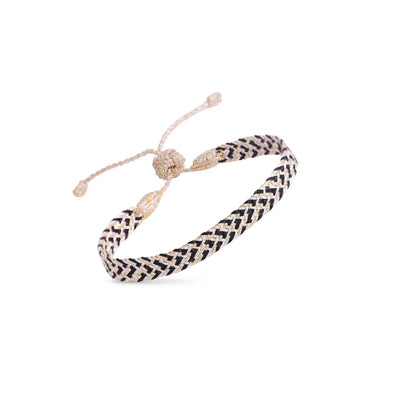 MAAŸAZ BRACELET IN PEACH & SILVER EBONY