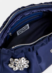ESSENTIEL ANTWERP NAVY EMBROIDERED POUCH
