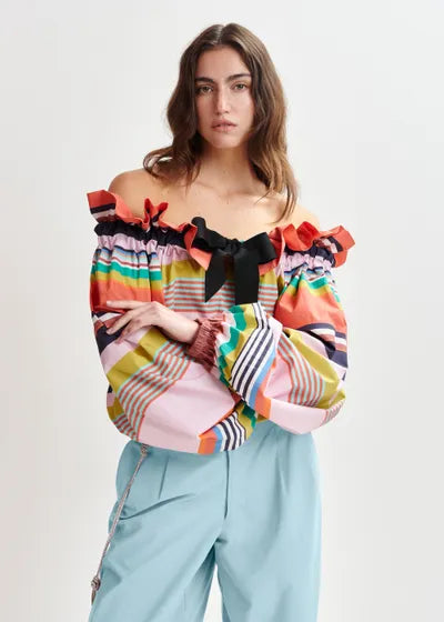 ESSENTIEL ANTWERP COTTON STRIPE TOP