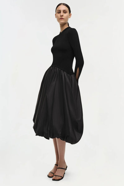 SIMKHAI BUBBLE DRESS BLACK