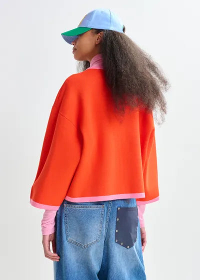 ESSENTIEL ANTWERP JANI CARDIGAN- NECTARINE