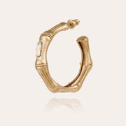 GAS BIJOUX BAMBOU STRASS EARRINGS