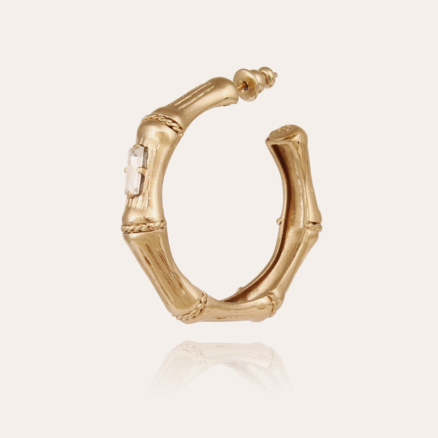 GAS BIJOUX BAMBOU STRASS EARRINGS