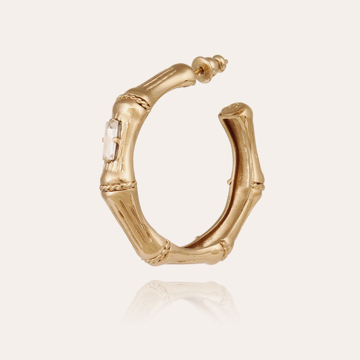 GAS BIJOUX BAMBOU STRASS EARRINGS