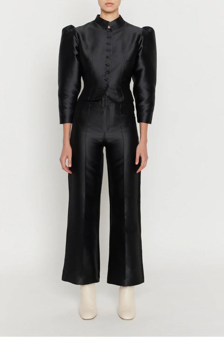 DESTREE SATIN FLARED PANTS