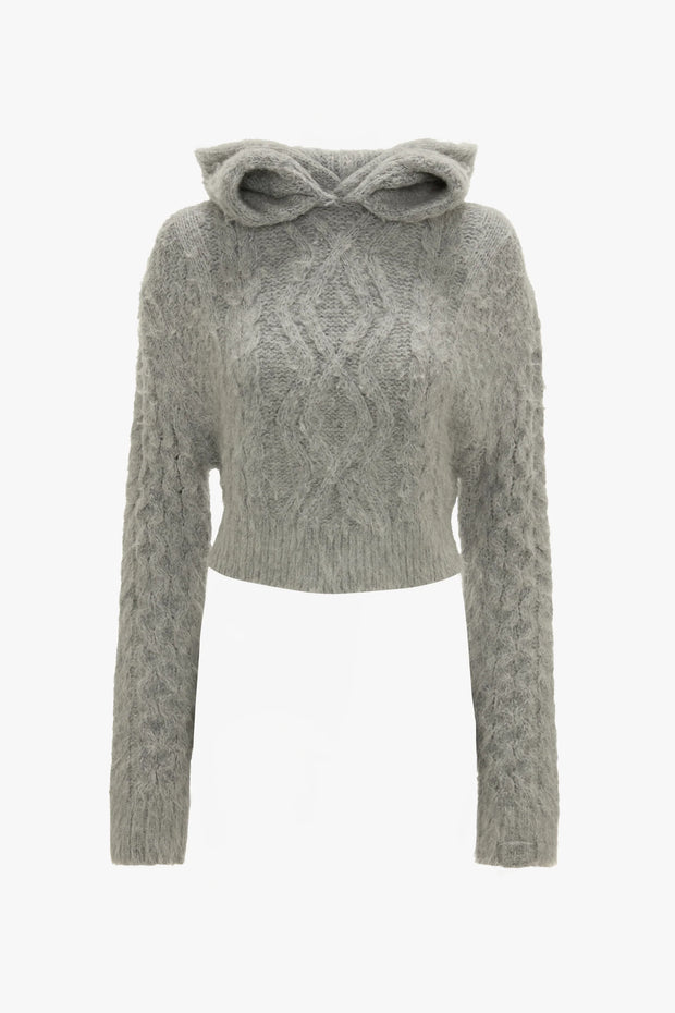 VICTORIA BECKHAM CROPPED CABLE JUMPER