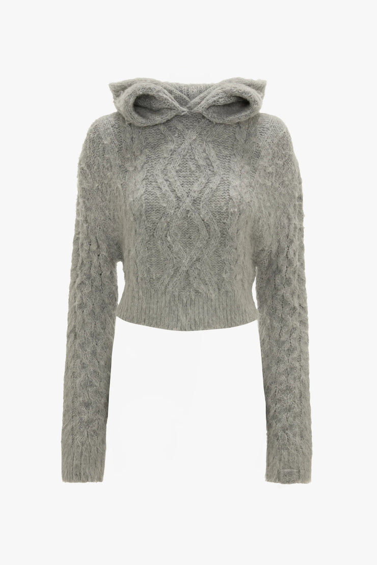 VICTORIA BECKHAM CROPPED CABLE JUMPER