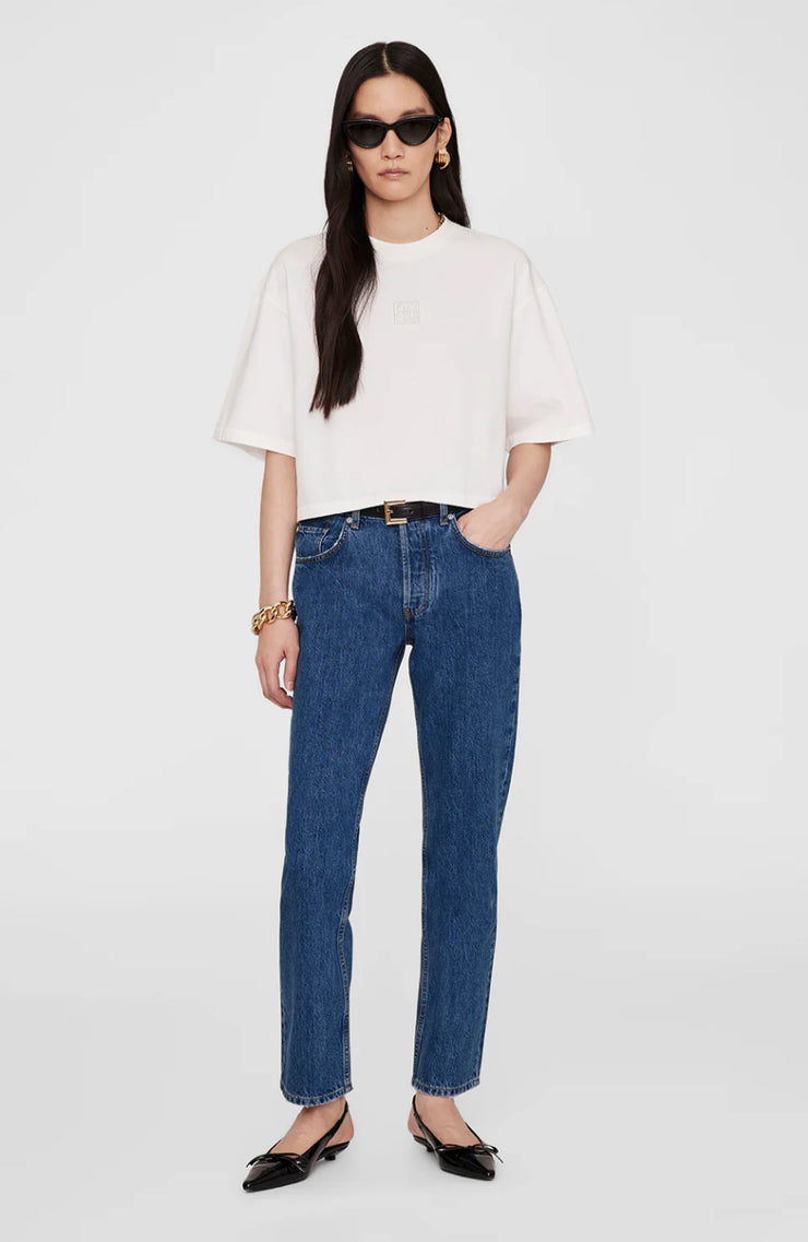 ANINE BING MONOGRAM TEE WHITE