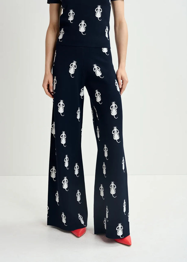 ESSENTIEL ANTWERP NAVY KNITTED PANTS