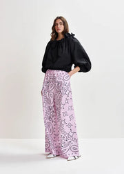 ESSENTIEL ANTWERP COTTON RUFFLE TOP BLACK