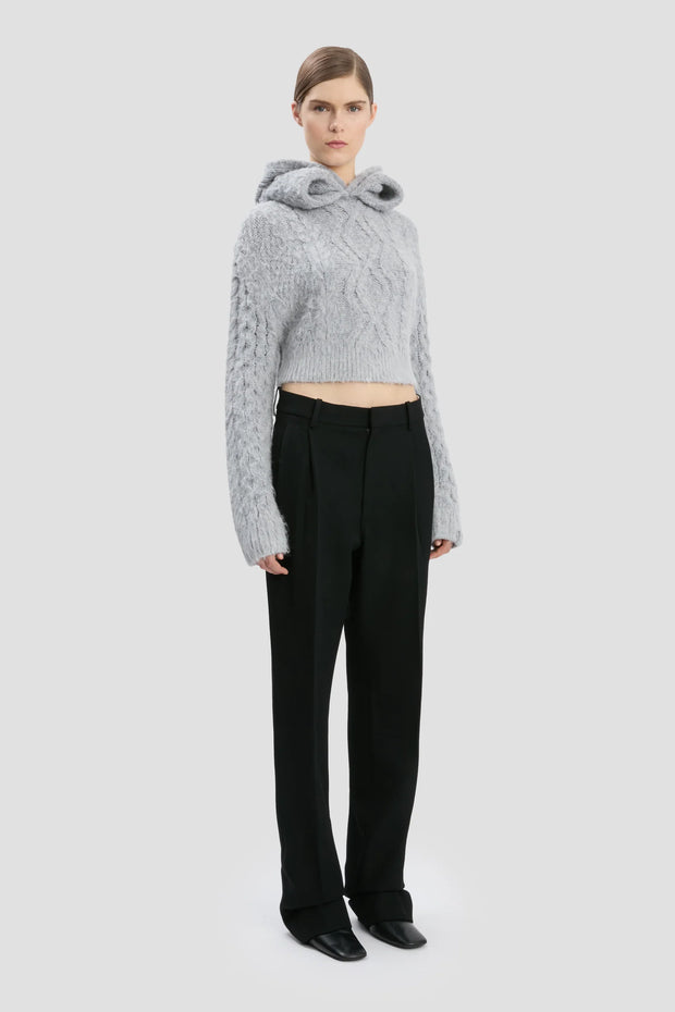 VICTORIA BECKHAM CROPPED CABLE JUMPER