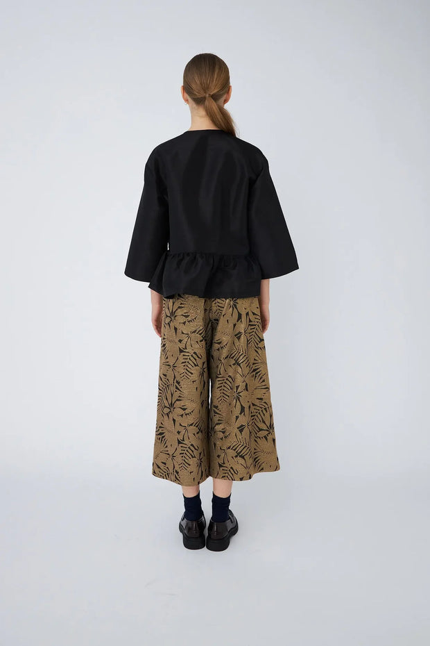 STELLA NOVA CRISPY PEPLUM BOW BLOUSE