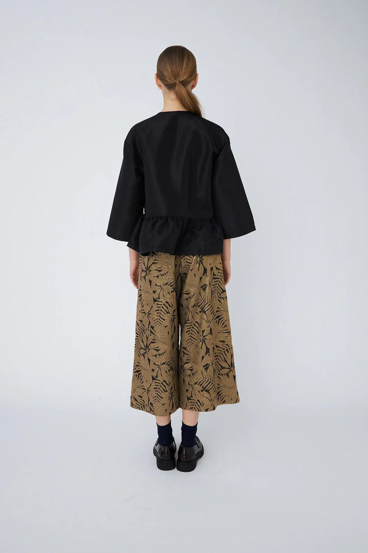 STELLA NOVA CRISPY PEPLUM BOW BLOUSE