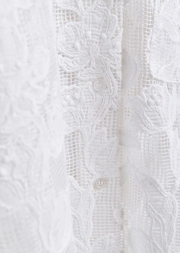 ESSENTIEL ANTWERP WHITE LACE SHIRT