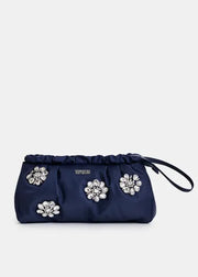 ESSENTIEL ANTWERP NAVY EMBROIDERED POUCH