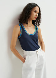 ESSENTIEL ANTWERP COTTON TANK WITH EMBROIDERY