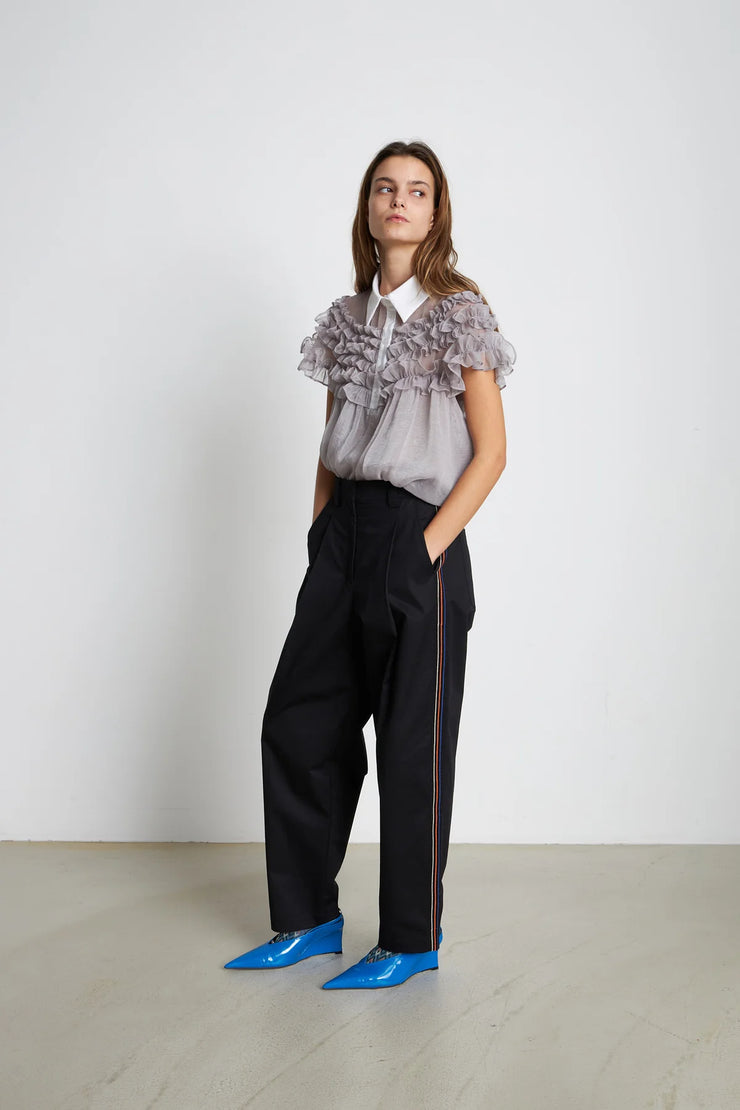 STELLA NOVA TROUSERS WITH EMBROIDERED STRIPES