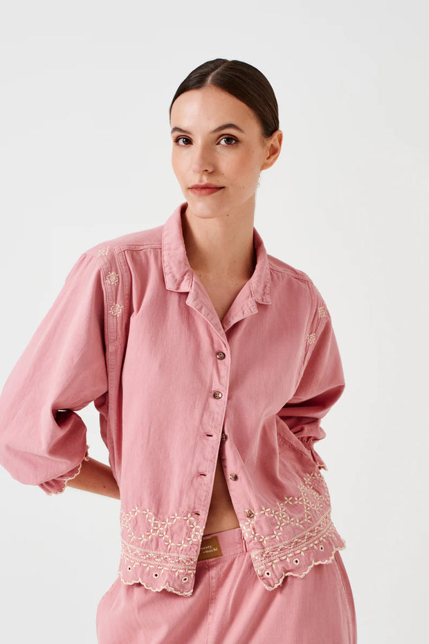 SEVENTY + MOCHI BLUSH PINK BLOUSE