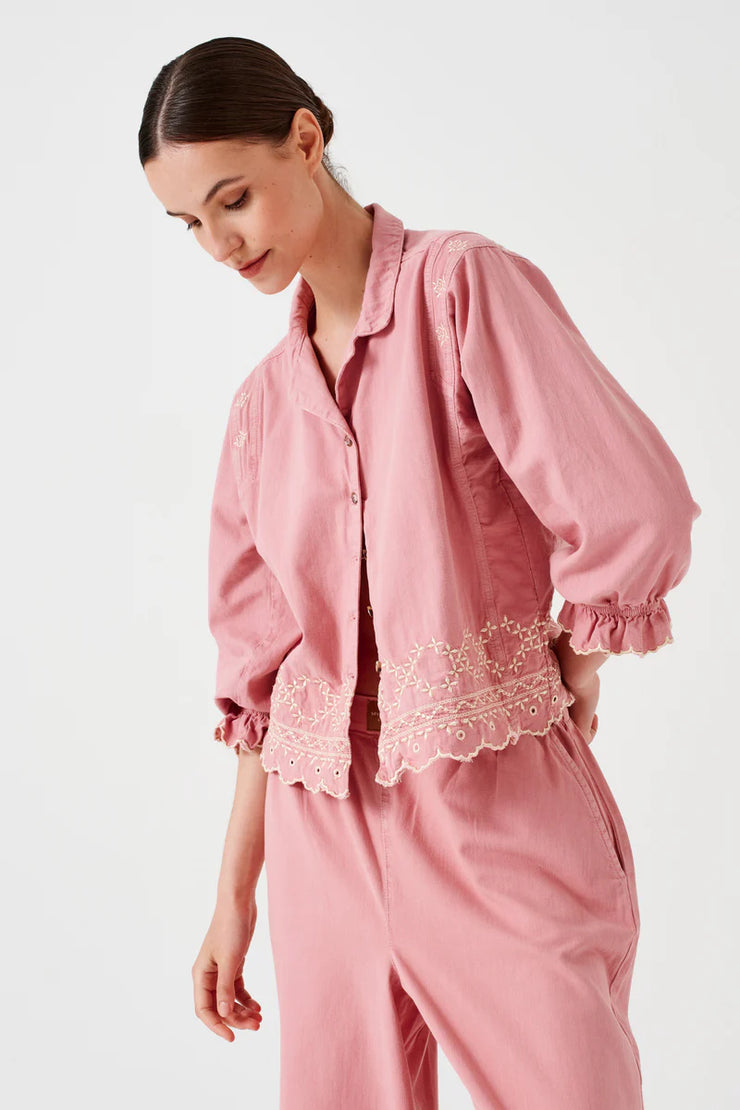 SEVENTY + MOCHI BLUSH PINK BLOUSE